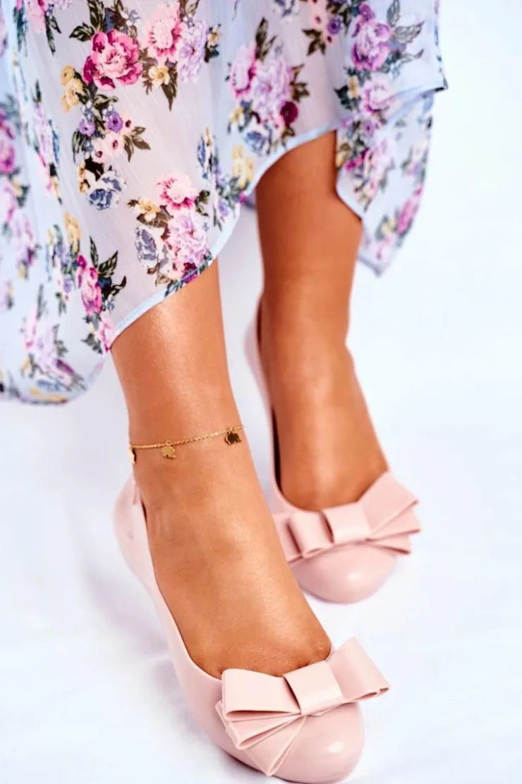 Online ZAXY Damskie Baleriny Pachnące Gumowe Jasno Różowe FF285058