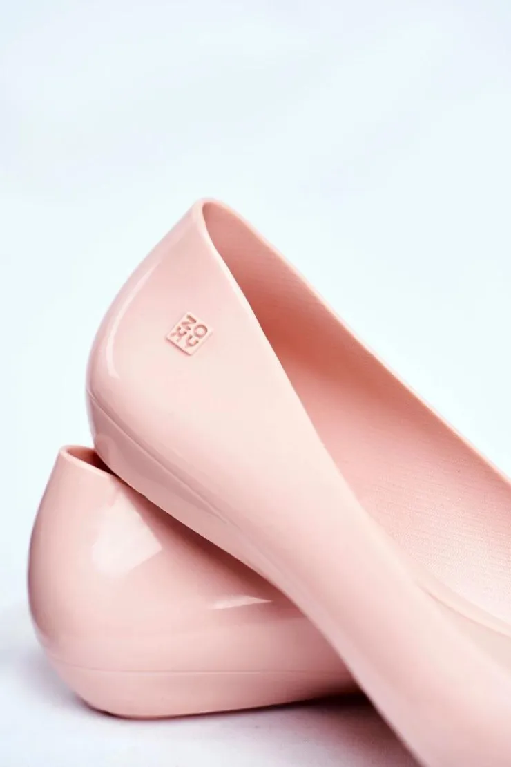 Online ZAXY Damskie Baleriny Pachnące Gumowe Jasno Różowe FF285058