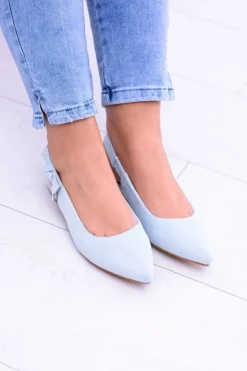 Damskie Boto Damskie Błękitne Baleriny w Szpic Howla