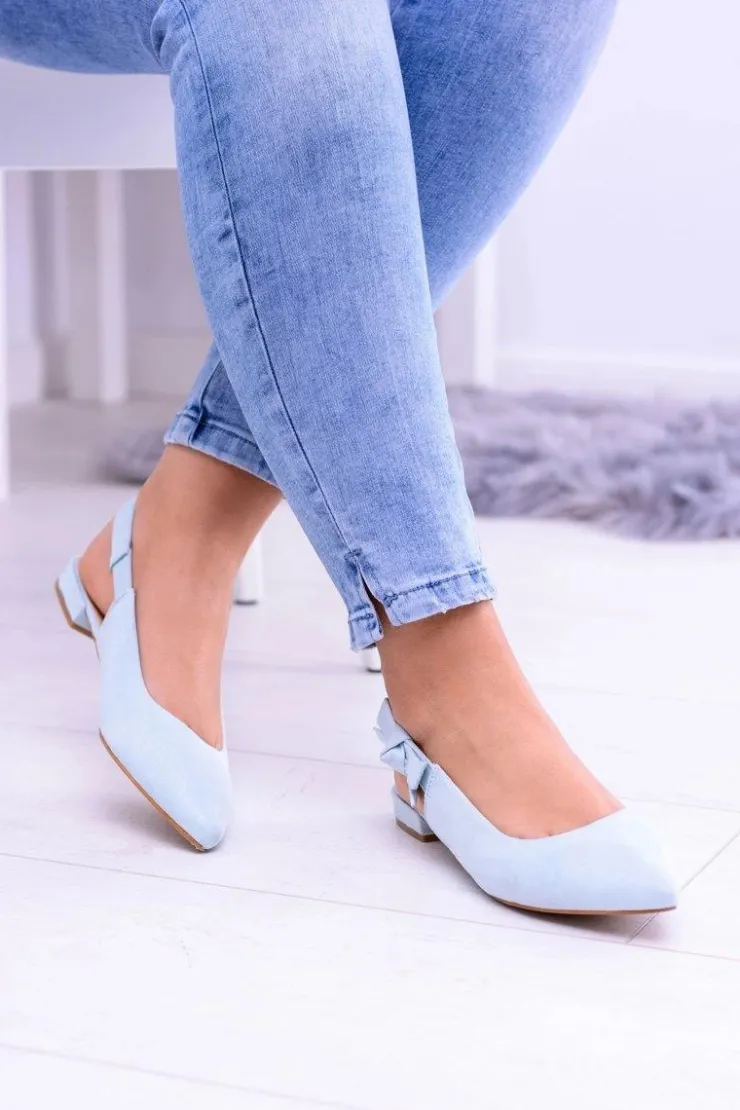 Damskie Boto Damskie Błękitne Baleriny w Szpic Howla