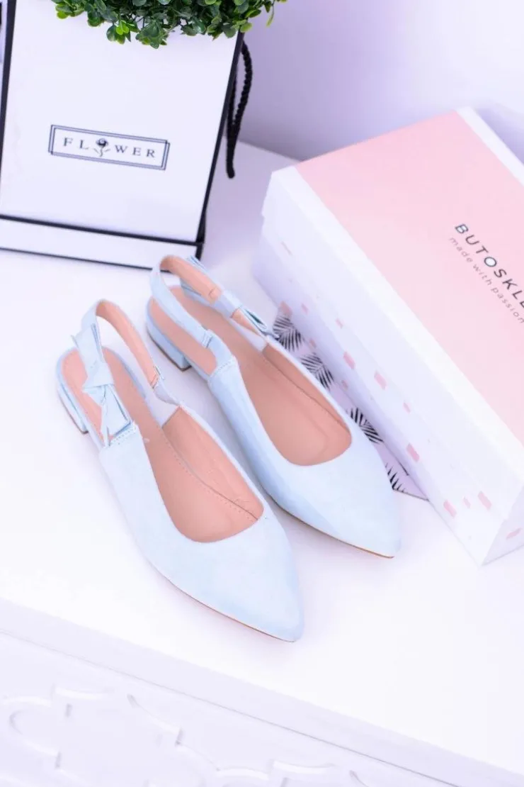 Damskie Boto Damskie Błękitne Baleriny w Szpic Howla