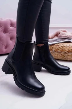 Boto Botki Na Słupku|Botki Zimowe Damskie*Damskie Botki Czarne Disquared