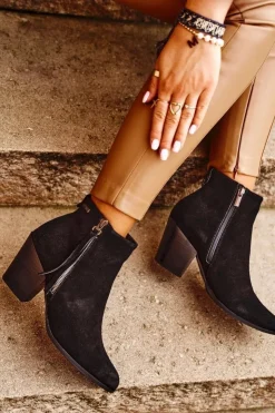 Damskie Big Star Shoes Damskie Botki Na Słupku Big Star Czarne GG274362