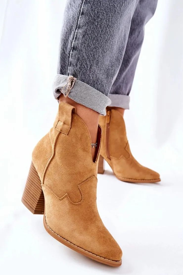 Online Boto Damskie Botki Na Słupku Camel Meronet