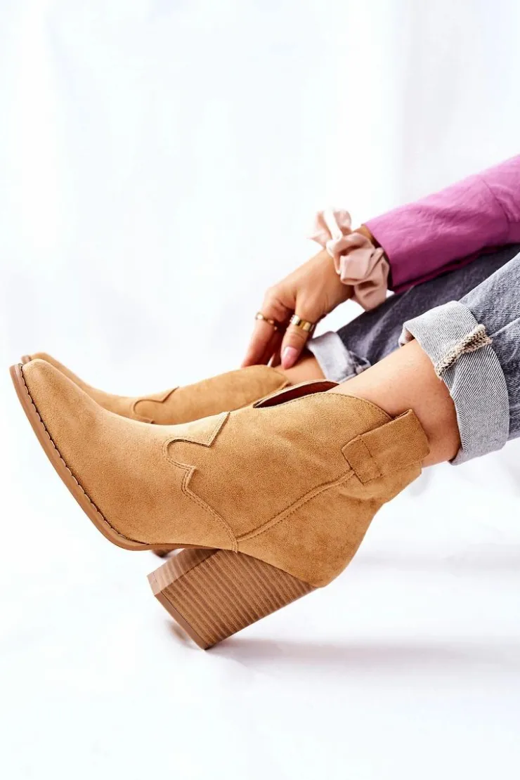 Online Boto Damskie Botki Na Słupku Camel Meronet