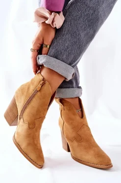 Online Boto Damskie Botki Na Słupku Camel Meronet