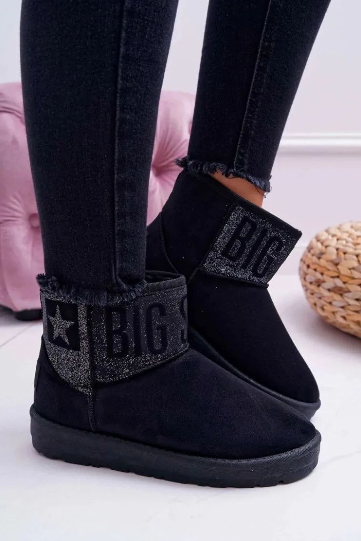 Big Star Shoes Śniegowce Damskie*Damskie Botki Śniegowce Ocieplane Czarne Big Star EE274260