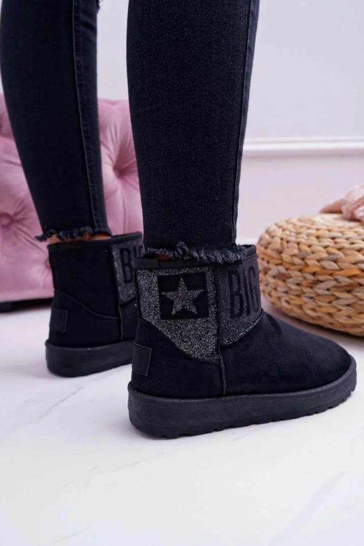 Big Star Shoes Śniegowce Damskie*Damskie Botki Śniegowce Ocieplane Czarne Big Star EE274260
