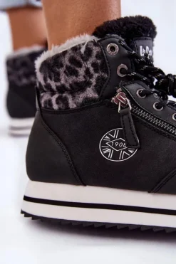 Damskie Lee Cooper Damskie Botki Ocieplane LCJ-22-31-1448 Czarne