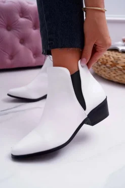 Boto Botki Zimowe Damskie|Brązowe I Beżowe Botki*Damskie Botki Płaskie Białe Murino