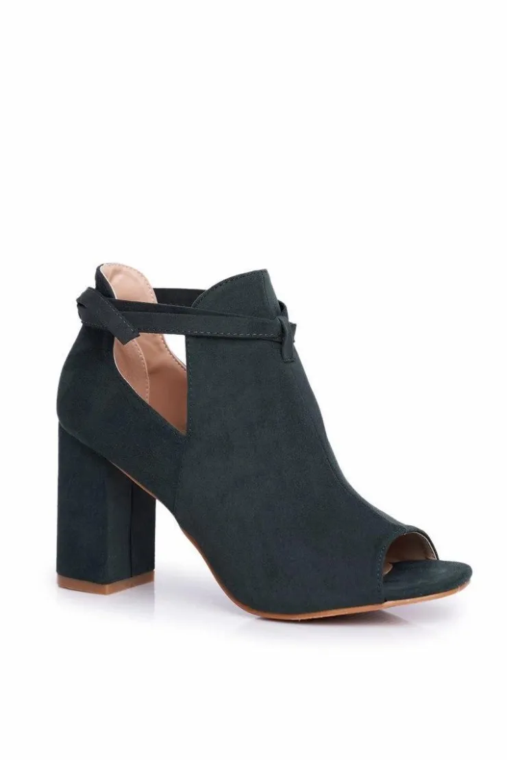 Online Buty damskie Vinceza Damskie Botki Sandały Na Słupku Odkryte Palce Zielone Grays