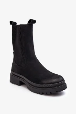 Discount Evento Damskie Botki Sztyblety Na Suwak Czarne Samil