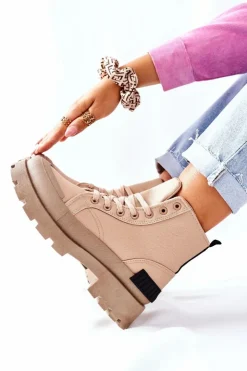 Discount Boto Damskie Botki Trapery Khaki Any One