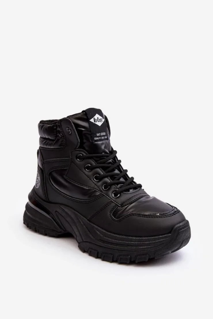 Lee Cooper Damskie Botki Trapery Na Grubej Podeszwie LCJ-23-44-1973L Czarne