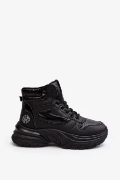 Lee Cooper Damskie Botki Trapery Na Grubej Podeszwie LCJ-23-44-1973L Czarne