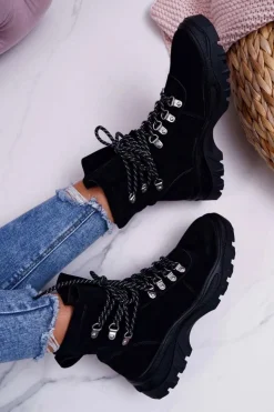 Best Buty Sergio Leone Damskie Botki Trapery Sergio Leone Czarne TR729