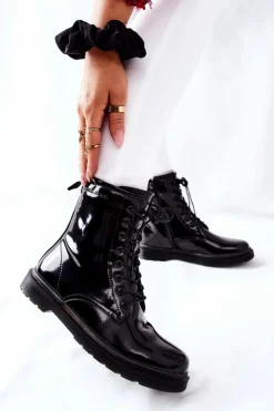 New Cross Jeans Damskie Botki Trzewiki Czarne GG2R4023