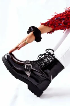 Damskie Cross Jeans Damskie Botki Trzewiki Czarne GG2R4022