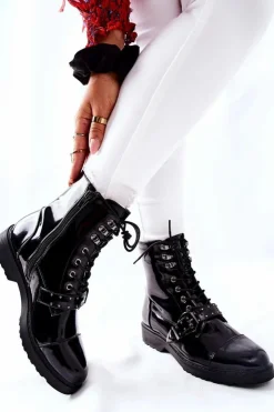 Damskie Cross Jeans Damskie Botki Trzewiki Czarne GG2R4022