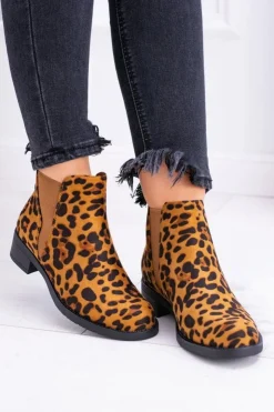 Outlet Boto Damskie Botki w Panterkę Sztyblety Midas