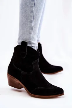 Online Boto Damskie Botki W Szpic Lewski Shoes 3236 Czarne