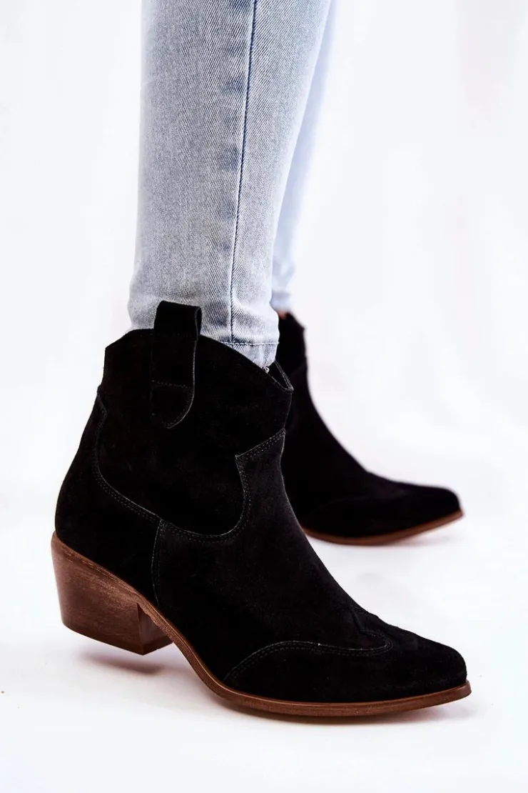 Online Boto Damskie Botki W Szpic Lewski Shoes 3236 Czarne
