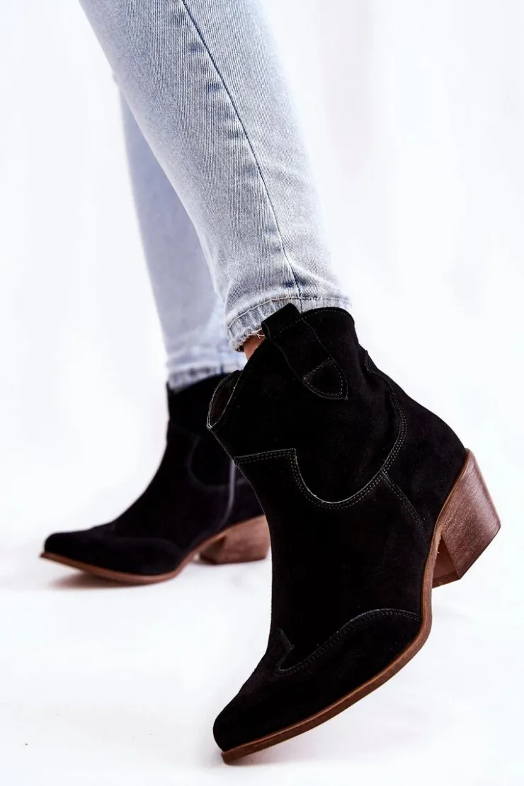 Online Boto Damskie Botki W Szpic Lewski Shoes 3236 Czarne