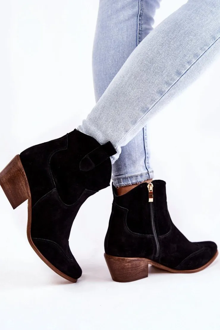 Online Boto Damskie Botki W Szpic Lewski Shoes 3236 Czarne