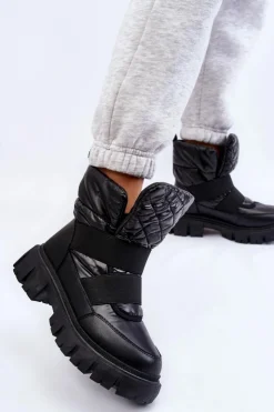 Boto Damskie Trapery|Czarne Botki*Damskie Botki Z Ociepleniem Czarne Feritos