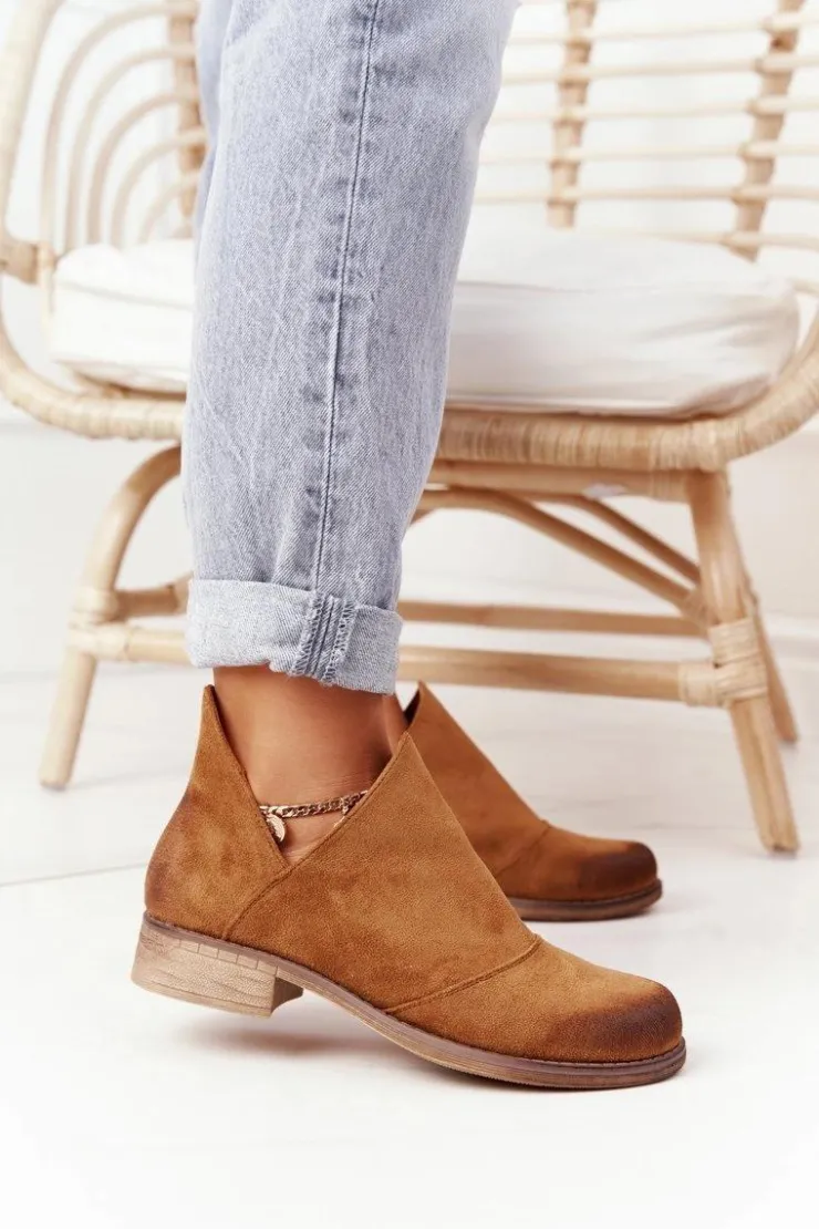 Damskie Boto Damskie Botki Z Wycięciami Camel Hillary