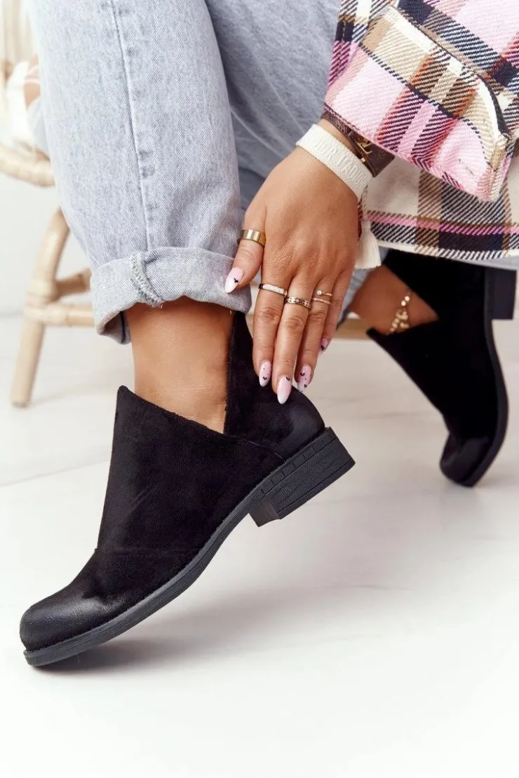 Boto Botki Wiosenne|Czarne Botki*Damskie Botki Z Wycięciami Czarne Hillary