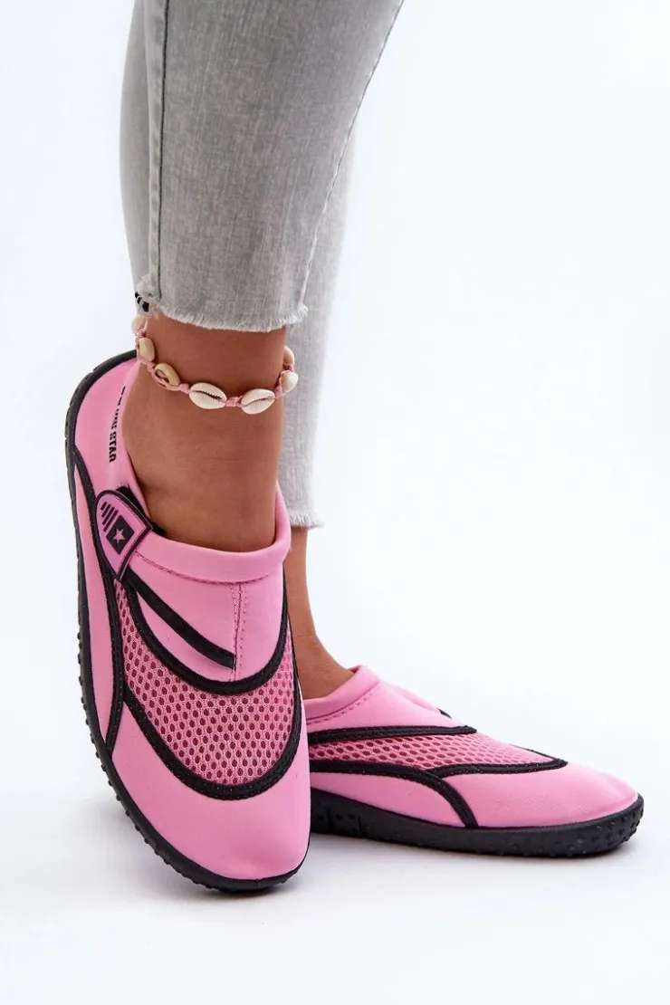 Clearance Big Star Shoes Damskie Buty Do Wody Różowe Big Star NN274A804 Różowy