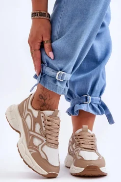 Online Boto Damskie Buty Sportowe Beżowe Contiro Beżowy