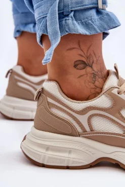 Online Boto Damskie Buty Sportowe Beżowe Contiro Beżowy