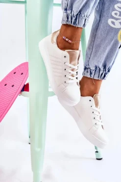 Outlet Boto Damskie Buty Sportowe Białe Samanta