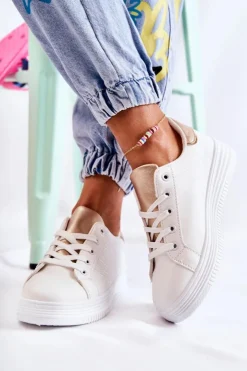 Outlet Boto Damskie Buty Sportowe Białe Samanta