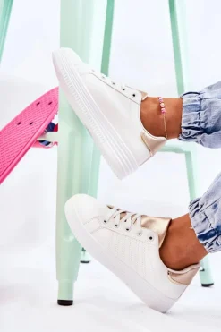 Outlet Boto Damskie Buty Sportowe Białe Samanta