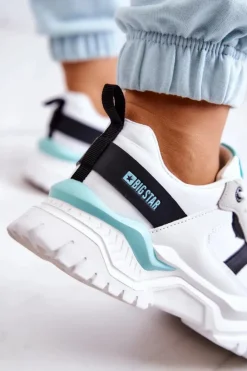 Damskie Big Star Shoes Damskie Buty Sportowe Big Star JJ274A412 Biało-Czarne