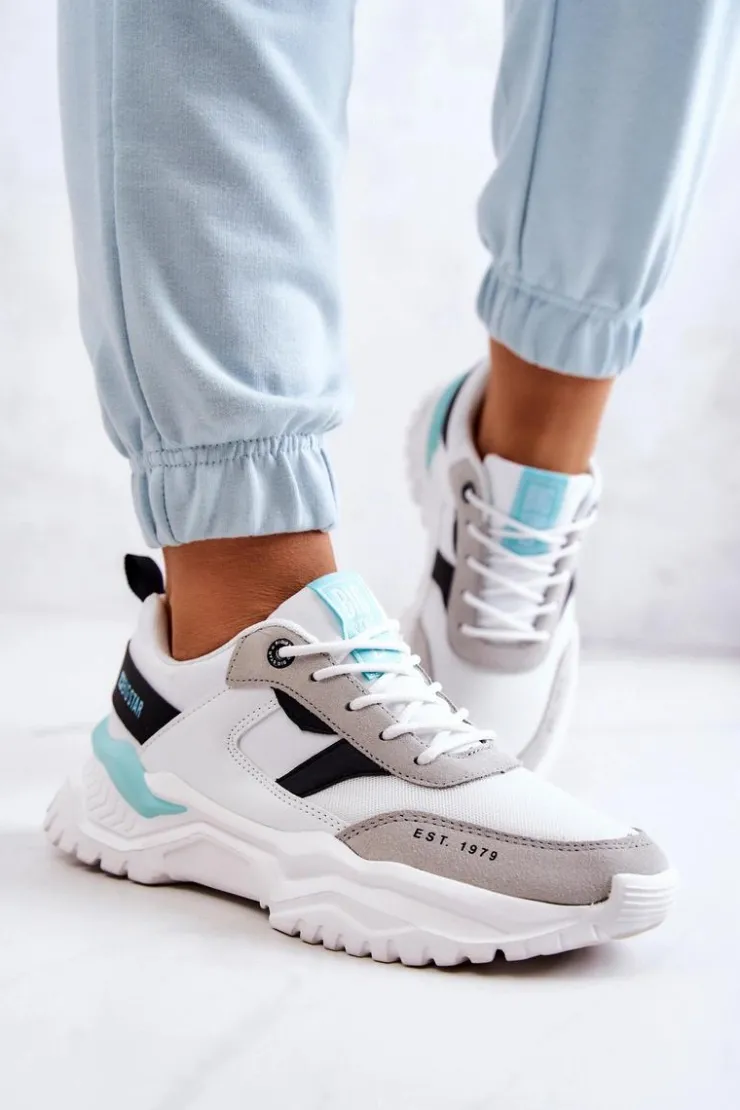 Damskie Big Star Shoes Damskie Buty Sportowe Big Star JJ274A412 Biało-Czarne