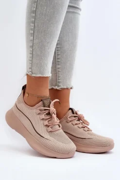 Big Star Shoes Buty Sportowe Big Star|Sneakersy Damskie*Damskie Buty Sportowe Big Star NN274664 Nude