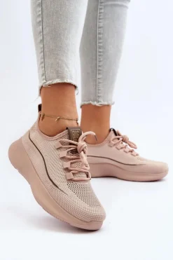 Big Star Shoes Buty Sportowe Big Star|Sneakersy Damskie*Damskie Buty Sportowe Big Star NN274664 Nude