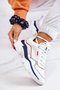 Outlet Big Star Shoes Damskie Buty Sportowe Big Star JJ274A116 Białe