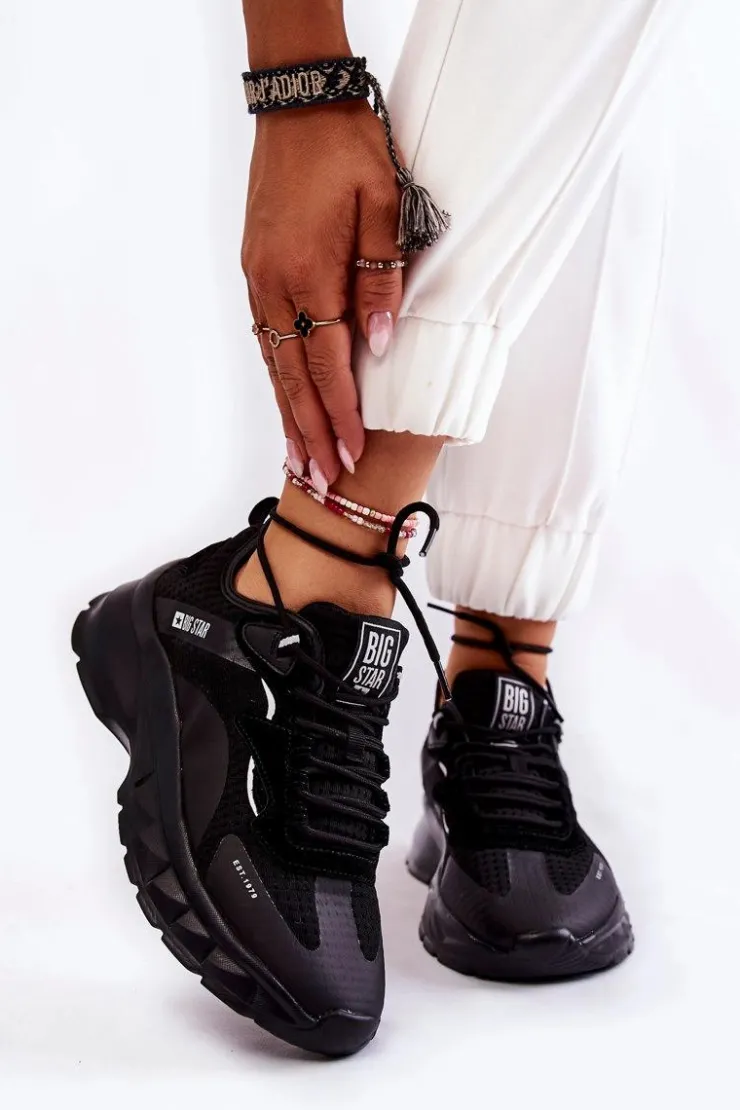 Sale Big Star Shoes Damskie Buty Sportowe Big Star KK274056 Czarne