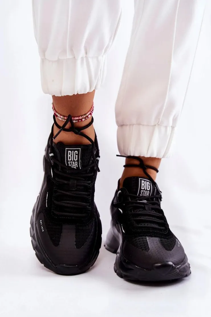 Sale Big Star Shoes Damskie Buty Sportowe Big Star KK274056 Czarne