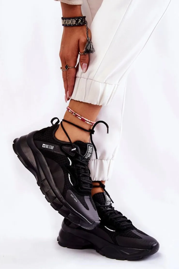 Sale Big Star Shoes Damskie Buty Sportowe Big Star KK274056 Czarne