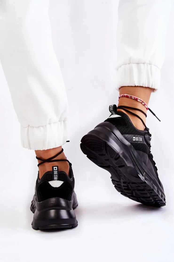 Sale Big Star Shoes Damskie Buty Sportowe Big Star KK274056 Czarne