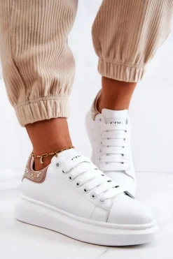 GOE Sneakersy Damskie*Damskie Buty Sportowe JJ2N4051 Biało-Różowe