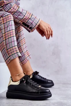 GOE Sneakersy Damskie*Damskie Buty Sportowe KK2N4073 Czarne