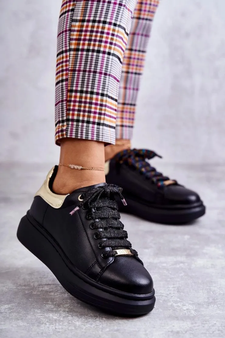 GOE Sneakersy Damskie*Damskie Buty Sportowe KK2N4073 Czarne