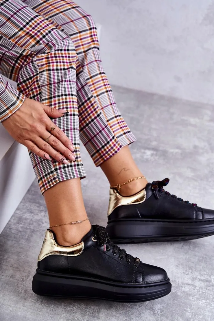 GOE Sneakersy Damskie*Damskie Buty Sportowe KK2N4073 Czarne